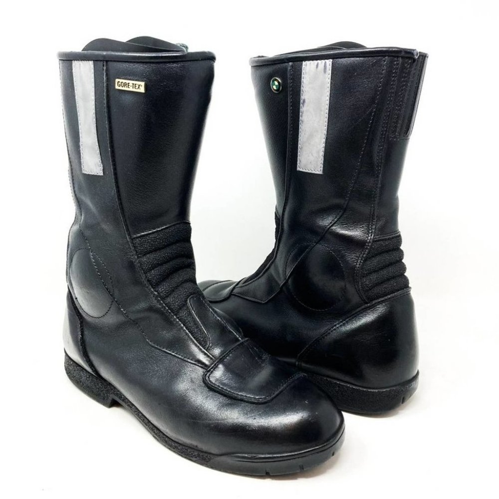 BMW Motorrad Allround Gore-Tex Italian Leather Zip Motorcycle Boots - Size 9